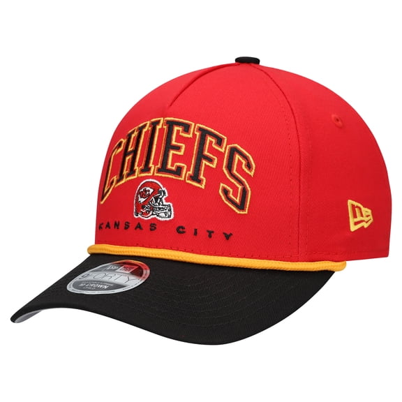 Preschool New Era  Red/Black Kansas City Chiefs  Arch COOLERA 9FORTY A-Frame M-Crown Adjustable Hat