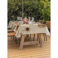 thumbnail image 3 of Outdoor Tablecloth with Umbrella Hole for Patio/Picnic/Party/Camping, Brown Rustic Flower Waterproof Table Cloth Rectangle Table Cover Washable, Watercolor Floral Leaves Retro Botanical (52"x 70"), 3 of 9