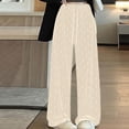 thumbnail image 2 of DHFJKG Velvet Wide Leg Pants Women Glitter Rhinestone High Waist Comfortable Drawstring Sweat Pants Baggy Streetwear Stylish Trousers, 2 of 3