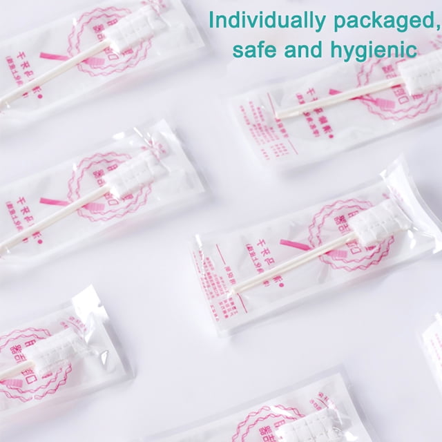 Cepillo de dientes de gasa para bebé, cepillo de dientes de gasa desechable de 30 piezas, cepillo de dientes de gasa, rendimiento sólido