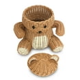 thumbnail image 6 of G6 Collection Brown Bear Rattan Storage Basket with Lid, Decorative Home Decor, Hand Woven, Shelf Organizer (1 Pack), 6 of 6