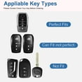 thumbnail image 2 of Compatible with Toyota Key Fob Cover with Keychain Leather Key Case Protector for Avalon Camry Corolla RAV4 Sequoia Highlander Smart Key, 2 of 7