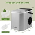thumbnail image 3 of Costway Countertop Ice Maker Portable Ice Making Machine 6-13 Mins 9 Ice 26.5 lbs/24 Hrs Silver, 3 of 10