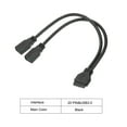 thumbnail image 3 of Unique Bargains USB 3.0 Female to 20 Pin Female Dual Port Splitter Cable Motherboard Header Cable 310mm, 3 of 4