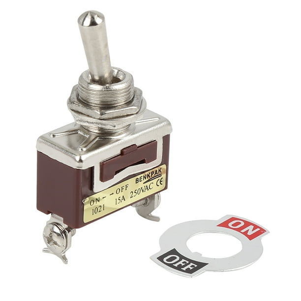 ON/OFF Toggle Switch 2 Pins for Auto Car RV Truck 15A AC 250V - Walmart
