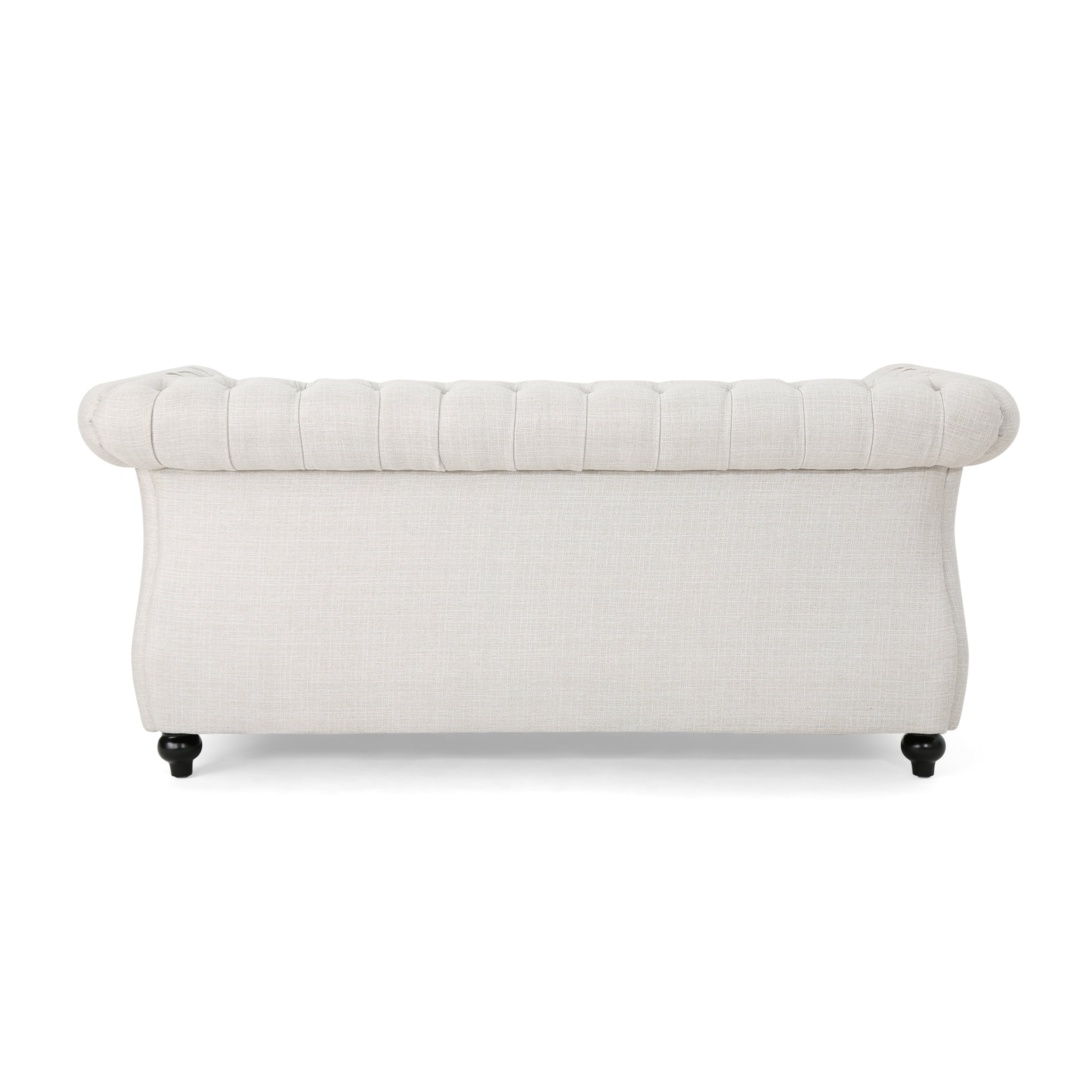Noble House Ember Interiors Aaniya Fabric Chesterfield Loveseat Sofa, Beige