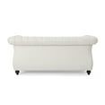 Noble House Ember Interiors Aaniya Fabric Chesterfield Loveseat Sofa, Beige