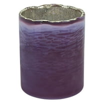 Aspen Creative 16002-1 Purple Glass Votive Candle Holder 3-1/2" Diameter x 4-3/4" Height, 1 Pack