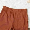 thumbnail image 6 of Zanarzt Baby Bell Bottoms 2pc Baby Girls Breathable Pants Casual Fashion Bow Flared Pants Brown,9-12 Months, 6 of 9
