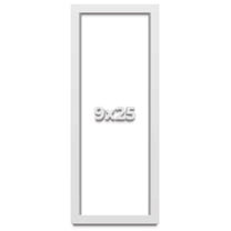 9x25 Shadow Box High Gloss White Display Frame | 1.625 Inches Deep | 1 Inch Moulding Width | Solid