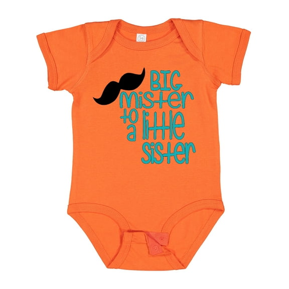 Inktastic Big Mister to a Little Sister Boys Baby Bodysuit