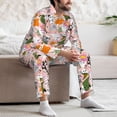 thumbnail image 7 of Naloa Cartoon Halloween Men’s Pajamas Set - Long Sleeve Button Down Sleep Shirt and Pajama Bottoms Sleepwear Set-Medium, 7 of 7