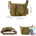 thumbnail image 3 of Bolso bandolera táctico grande impermeable para ordenador portátil bolso de hombro militar casual verde Feliz Sencillez, 3 of 5