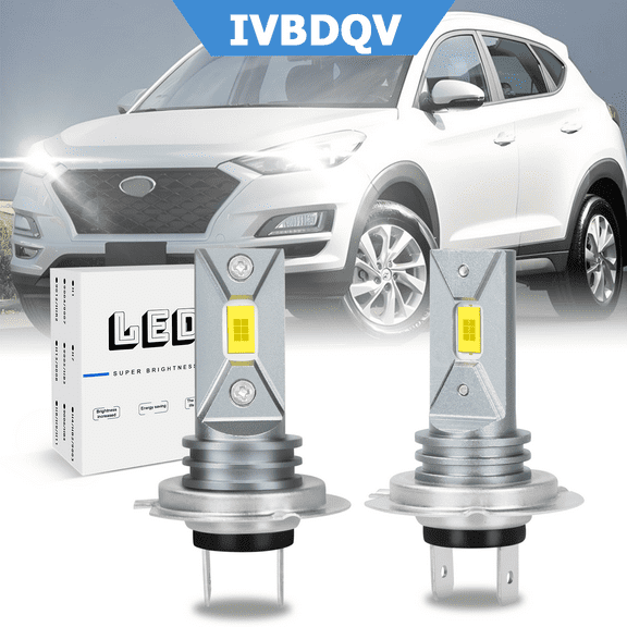 For Hyundai Tucson 2019-2021 LED Headlight Bulbs H7 High Low Beam Fog Light 6000K 2pcs
