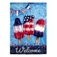 thumbnail image 2 of Patriotic Popsicles Garden Flag 2 Sided Textured, 2 of 2