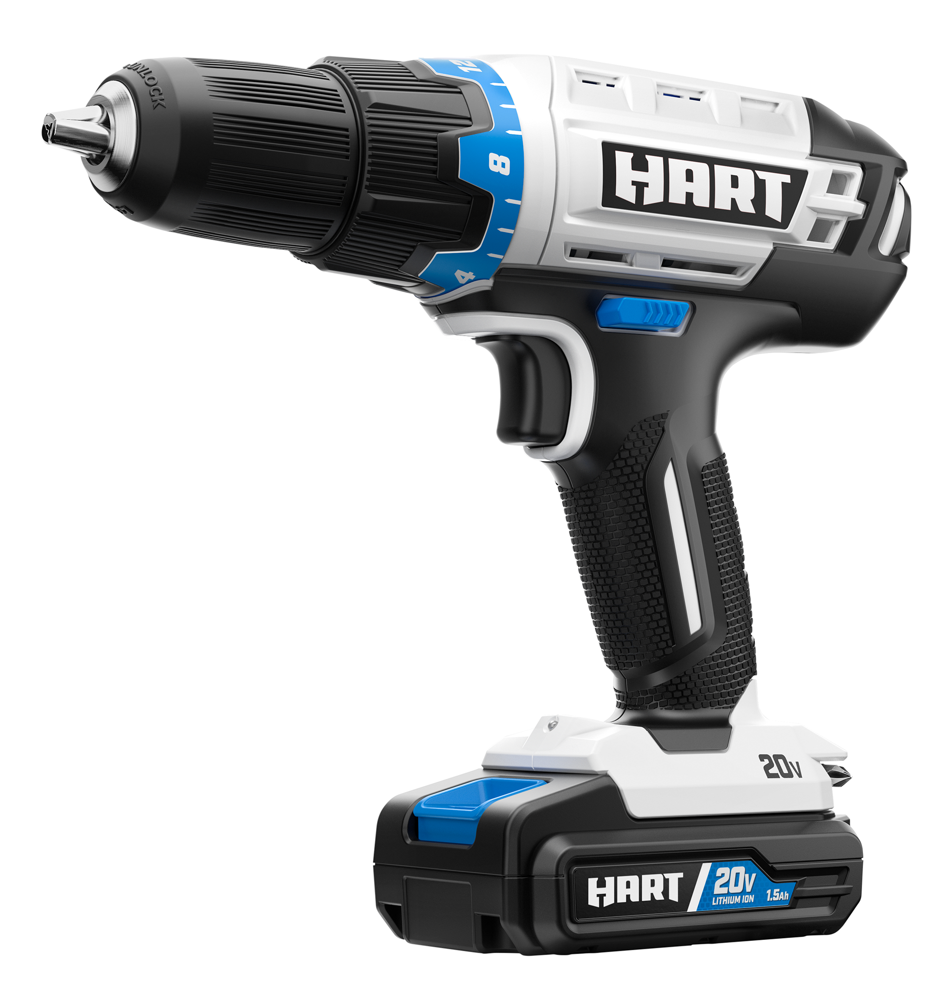 HART 20-Volt 4-Tool Battery-Powered Combo Kit, (2) 1.5Ah Lithium-Ion Batteries - image 9 of 23