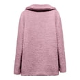 thumbnail image 4 of BRGZLK Sherpa Fleece Jacket Women Ladies Fleece Tops Fuzzy Teddy Long Trench Coat Warm Winter Outerwear Fluffy Plush Overcoat Mid Long Open Front Pea Coats, 4 of 6