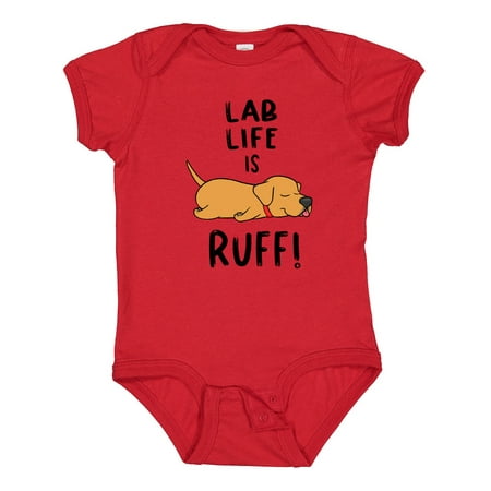 

Inktastic Lab Life is Ruff! Yellow Lab Gift Baby Boy or Baby Girl Bodysuit