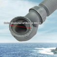 thumbnail image 2 of Adjustable 90cm Flexible P-Trap Drain Hose for 45-48mm Threaded Sinks, 2 of 5