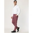 thumbnail image 4 of Pantalones de vestir a rayas Lars Amadeus para hombre ajustados formales de negocios para baile de graduación borgo?a XXL, 4 of 6