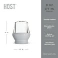 thumbnail image 4 of Host Freeze Sipping Glasses for Vodka, Whiskey, Gifts, 6oz Set of 2 Gray, 4 of 12