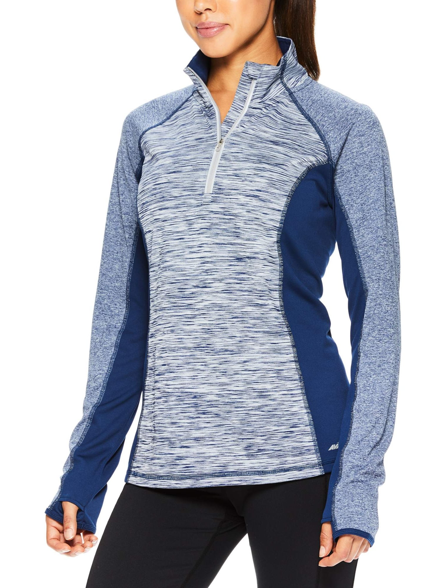 Avia - Avia Women's Core Active Half Zip Heathered Performance Jacket ...