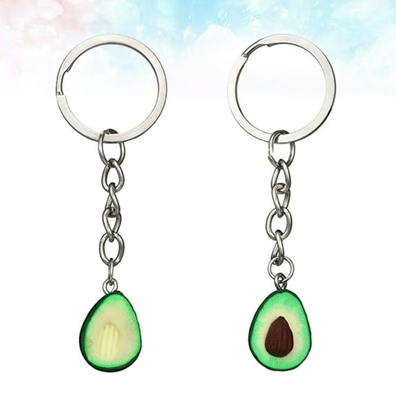 Toddmomy 2Pcs Key Chain Pendant Avocado Style For Friend Keyring Decorations