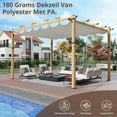 thumbnail image 5 of EastVita 10x10 Ft Outdoor Retractable Pergola with Sun Shade Canopy,Heavy-Duty Canopy Pergola Kits ,Wood Grain Metal Patio Gazebo for Garden,Porch Beach,Grape Trellis, 5 of 8