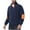 Navy, variant on LpwkSSA Mens Fashion V-Neck Buttoned Sweatshirts Long Sleeved Stand Up Collar Button Color Blocked Fleece Pullover Sweatshirt Black XL