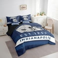 thumbnail image 3 of Erosebridal SIndianapolis Bedding Sets King Size,Navy Blue Green Stripes Comforter Sets with Sheets,Rugby Helmet Bed in a Bag King Size,Stylish Living Room Decoration Reversible,7-Piece, 3 of 6
