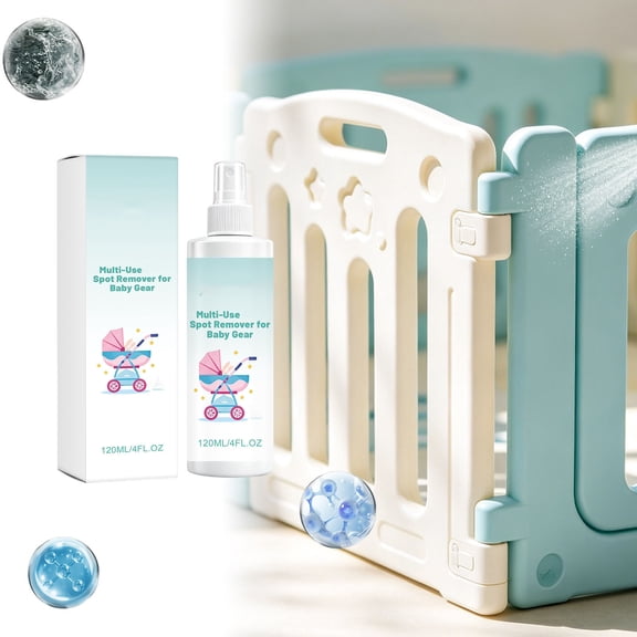 Multi-Purpose Surface Cleaner Spray for Strollers, Toys, and Furniture, 120ml, Gentle No-Rinse Formula