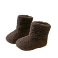 thumbnail image 2 of breaise Fluffy Bootie Kids Boys Girls Sherpa Fleece Winter Snow Boots Solid Color Casual Boots, 2 of 7