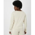thumbnail image 3 of Hanes Women's Garment Dyed French Terry Sweatshirt, Enjoy the Sun Pebblestone L, 3 of 7