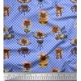 thumbnail image 1 of Soimoi Modal Satin Fabric Dot,Text & Unicorn Girl Cartoon Fabric Prints by Yard 42 Inch Wide, 1 of 3