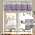 thumbnail image 5 of Kitchen Valances for Window, Country Wood Board Gray Purple Light Filtering Rod Pocket Valance Curtain, Farmhouse Gradient Plank Short Curtains Window Topper for Bedroom 42x18in, 5 of 7