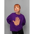thumbnail image 2 of Astro Palmistry - Zodiac Hand Emoji Art Design Women's Sweatshirt, 2 of 4