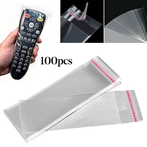Deyuer 100Pcs Home Hotel TV Air Condition Remote Control Cover Protection Bag from Germ,Transparent