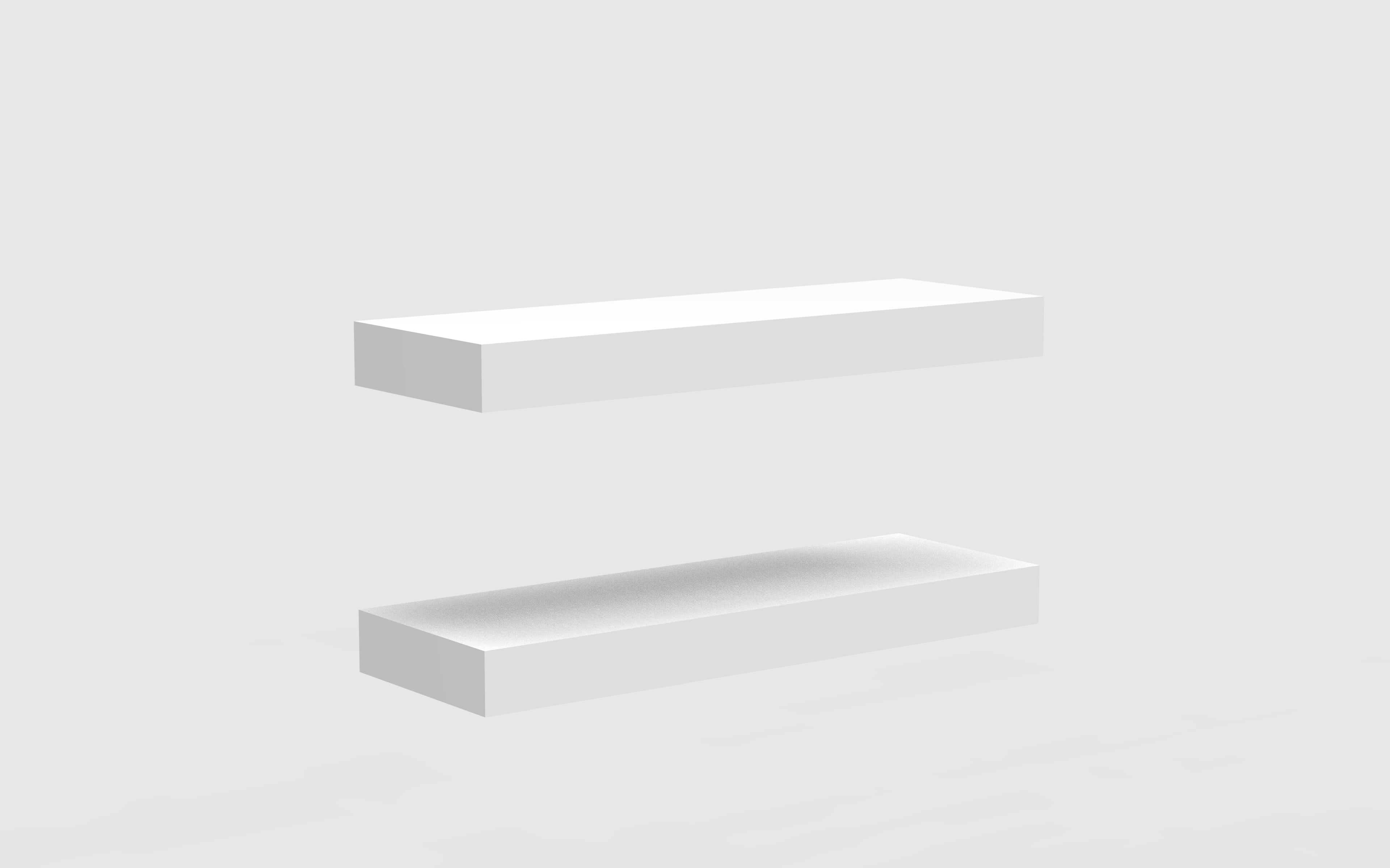 Mainstays White 16.5" Wood Floating Shelves, Set of 2