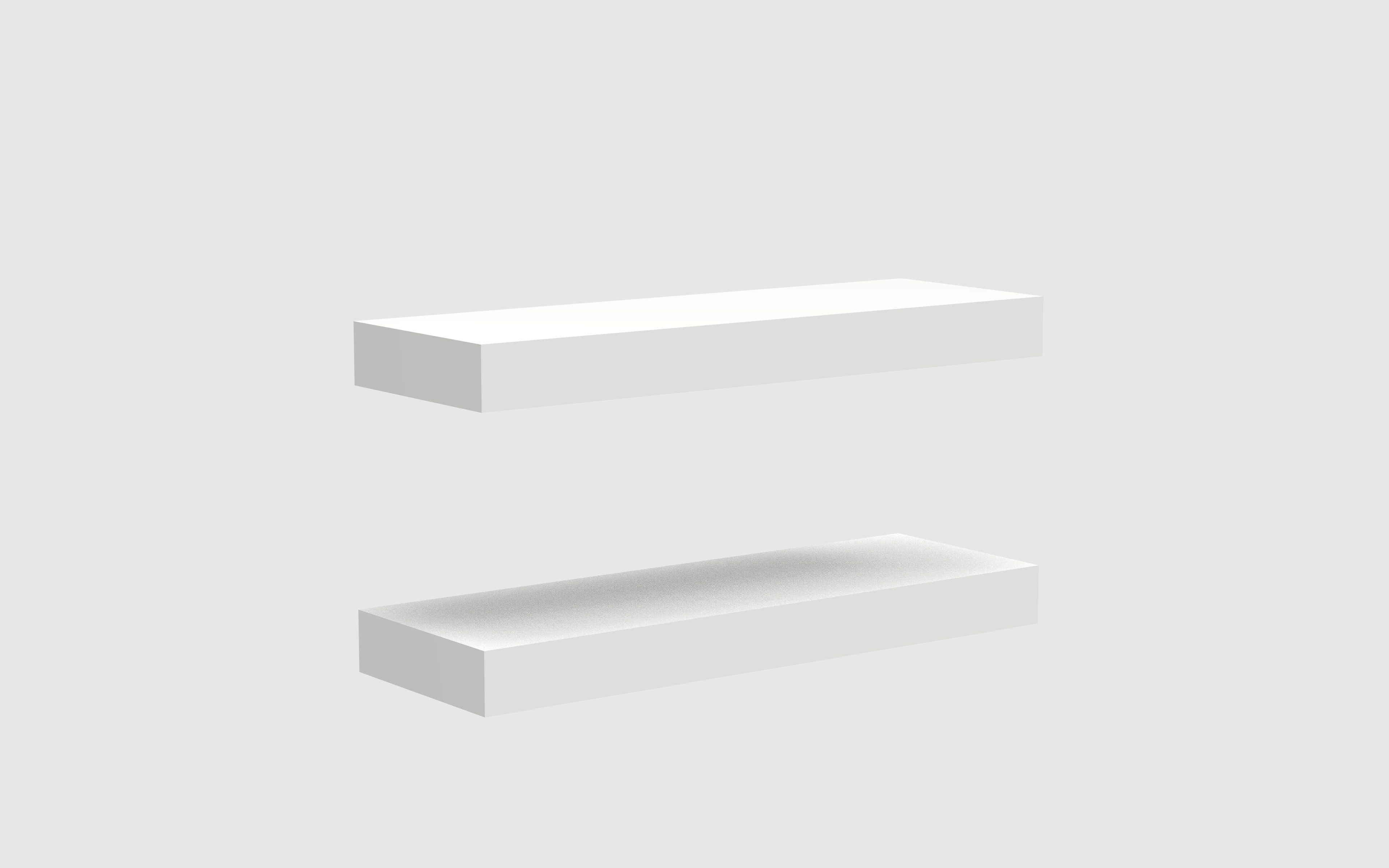 Mainstays White Floating Shelves, Set of 2 photo 4