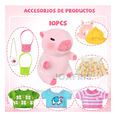 thumbnail image 3 of Peluches Carpincho Con 10 Pieza De Ropa Y Accesorios,regalos Xtellar rosa, 3 of 4