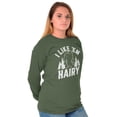 thumbnail image 5 of Like 'Em Hairy Bigfoot Legend Hoax Women's Long Sleeve T Shirt Brisco Brands M, 5 of 6