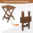 thumbnail image 4 of UBesGoo 18" Wood Side Table, Foldable Small End Table, Natural Wood Frame, Walnut, 4 of 12