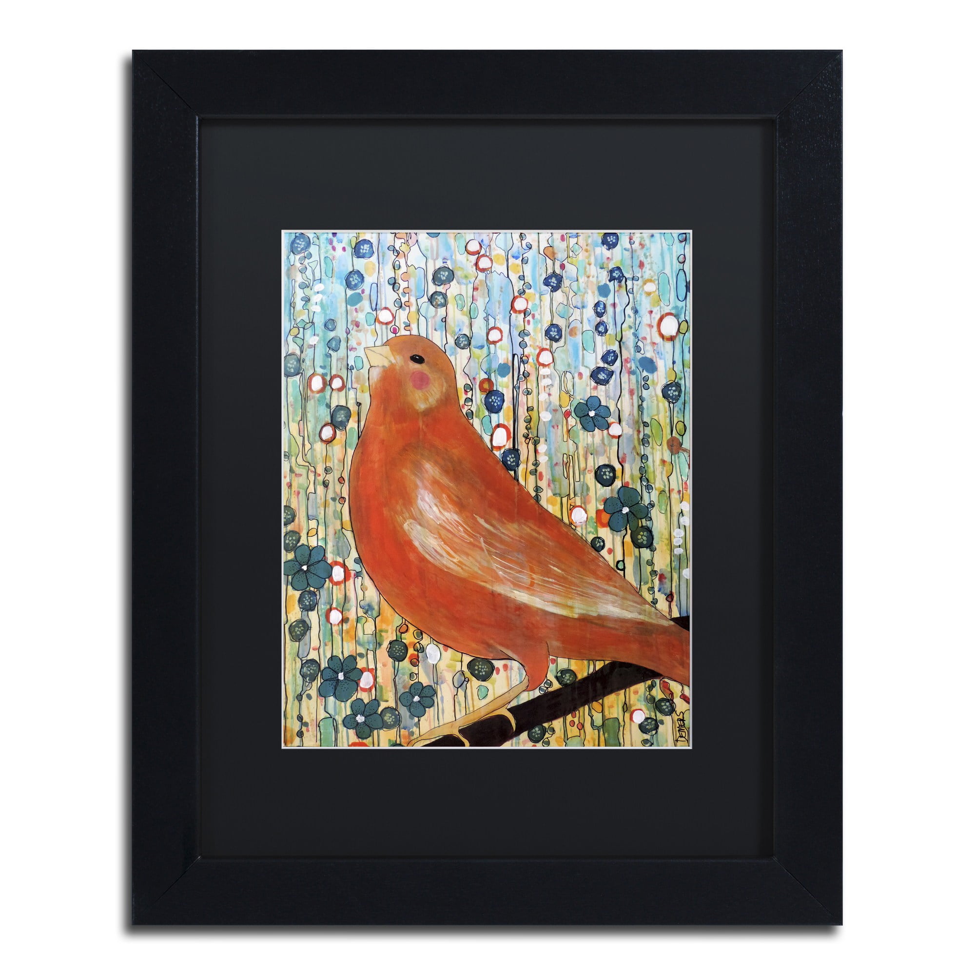 Sylvie Demers 'Serenade' Black Matted Framed Art