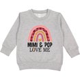 thumbnail image 2 of Inktastic Mimi and Pop Love Me Girls Granddaughter Rainbow Toddler Sweatshirt, 2 of 4