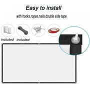 72 Diagonal 16:9 Projection Projector Screen HD Manual Pull Down Home Theater
