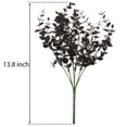 thumbnail image 3 of Deago 5 Pcs Black Artificial Eucalyptus Stems Faux Halloween Flowers Eucalyptuses Real Touch Leaf Centerpiece Home Decor, 3 of 9