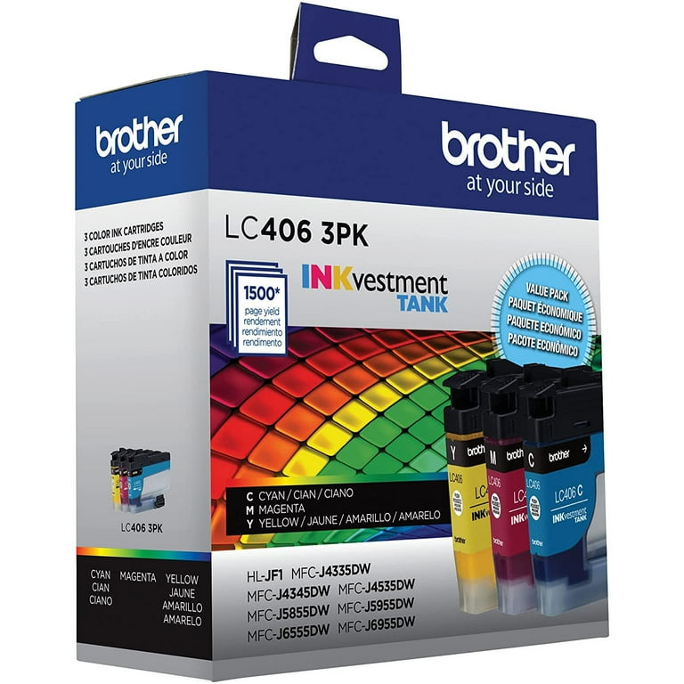 Brother Genuine LC4063PK INKvestment Inkjet Cartridges, 1,500 Page