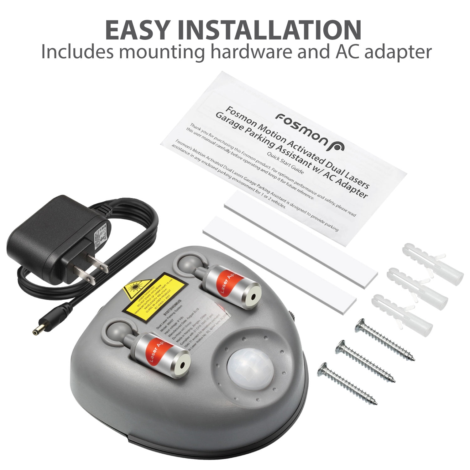 220V Dual Laser Line Fix Garage Parking Assist Sensor Aid Guide Stop Lamp System 