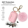 thumbnail image 7 of Case for Airpods Pro, Hisdou Airpod Pro Case Cover for Apple AirPods Pro (2019), Cute Protective Silicone Case Accessories with Pompom Keychain for Women Girl, pink, 7 of 7