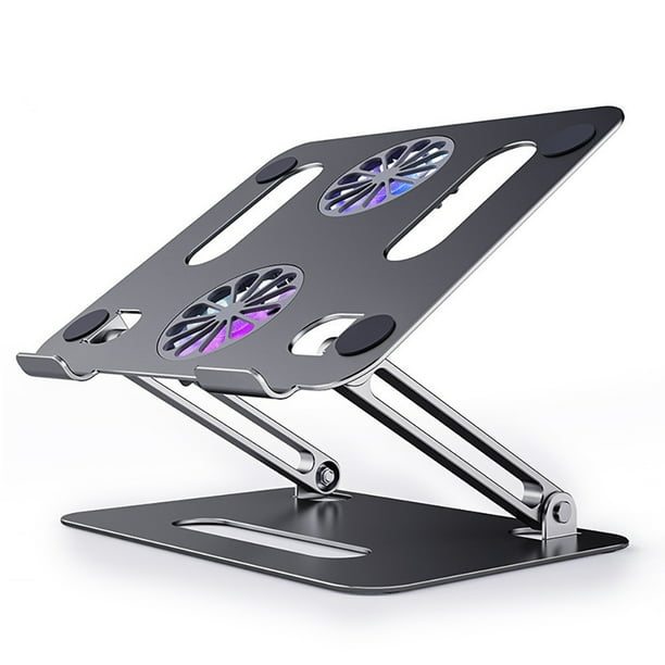Cateissary Soporte para computadora portátil para escritorio Diseño ergonómico Elevación libre portátil Aleación de aluminio Juegos de teclado y mouse para computadora Gris oscuro